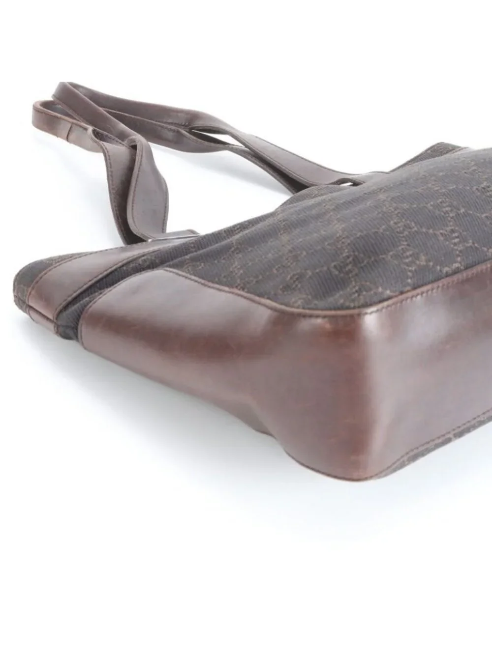 ★SOLD★ Gucci GG Canvas Leather Tote Shoulder Brown - Picture 6 of 9